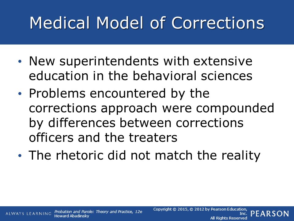 medical model of corrections