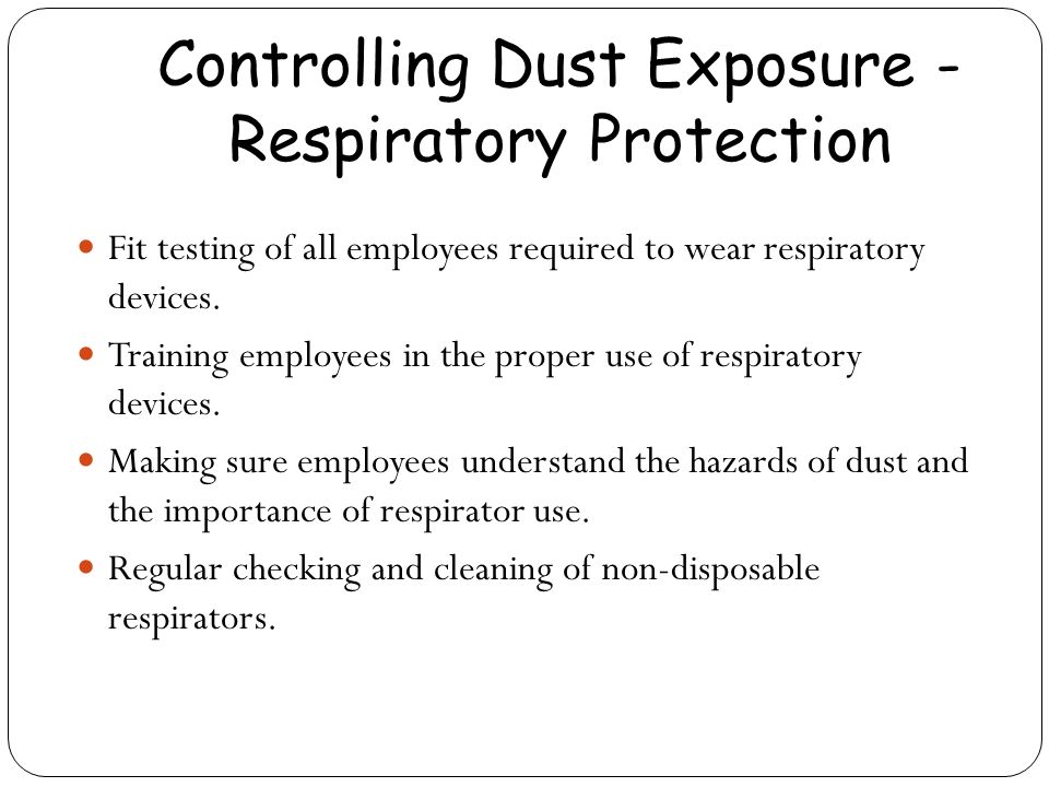 Controlling Dust Exposure - Respiratory Protection