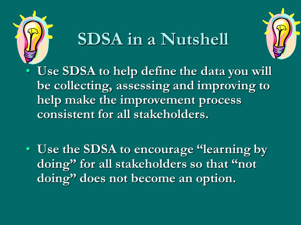 SDSA in a Nutshell