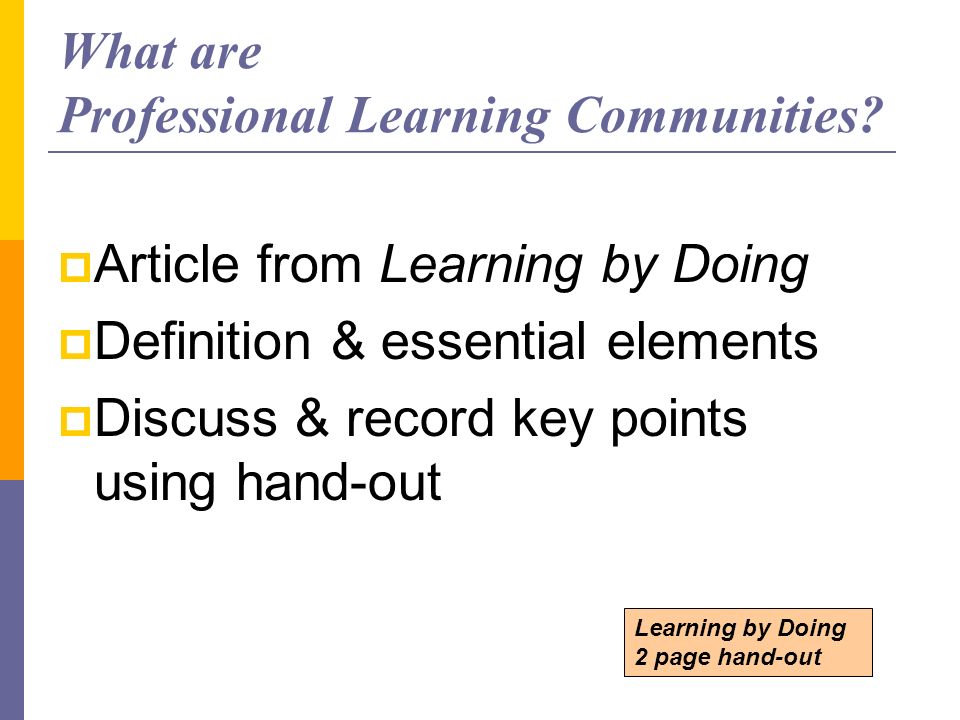 What are Professional Learning Communities