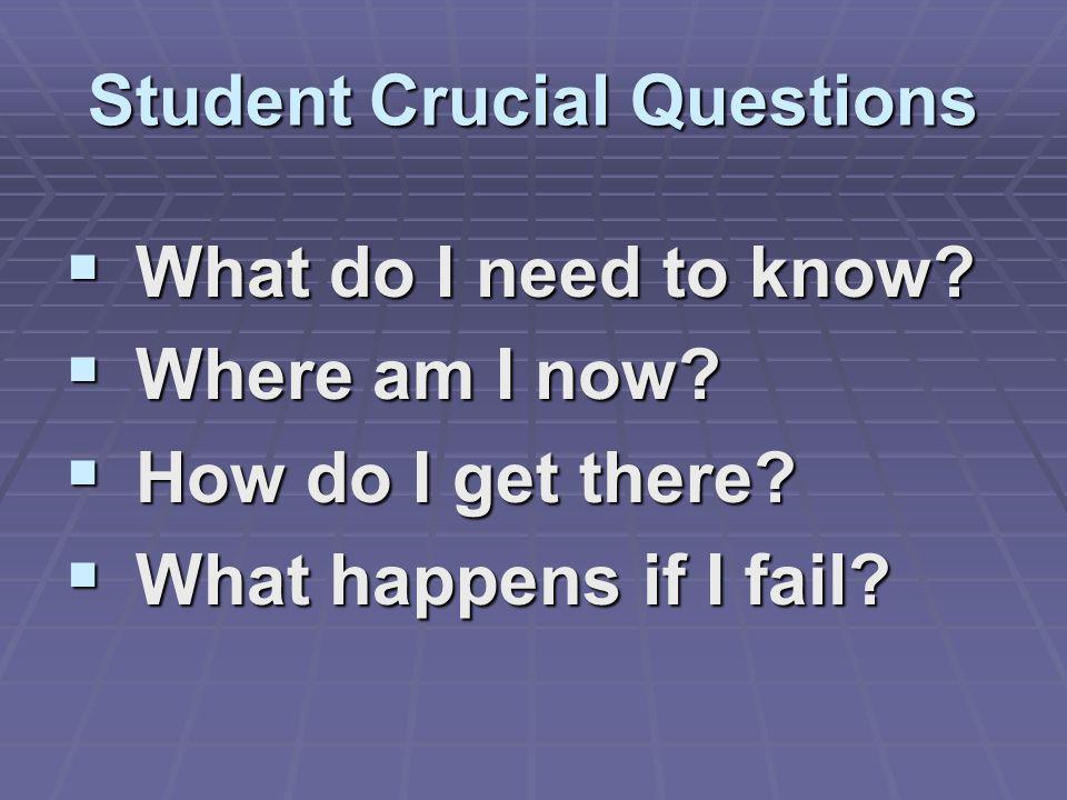 Student Crucial Questions