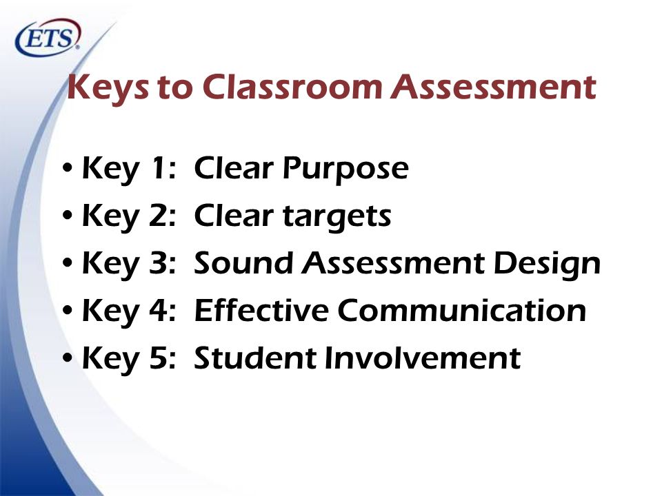 Keys to Classroom Assessment