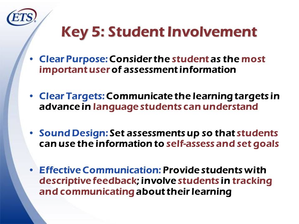 Key 5: Student Involvement