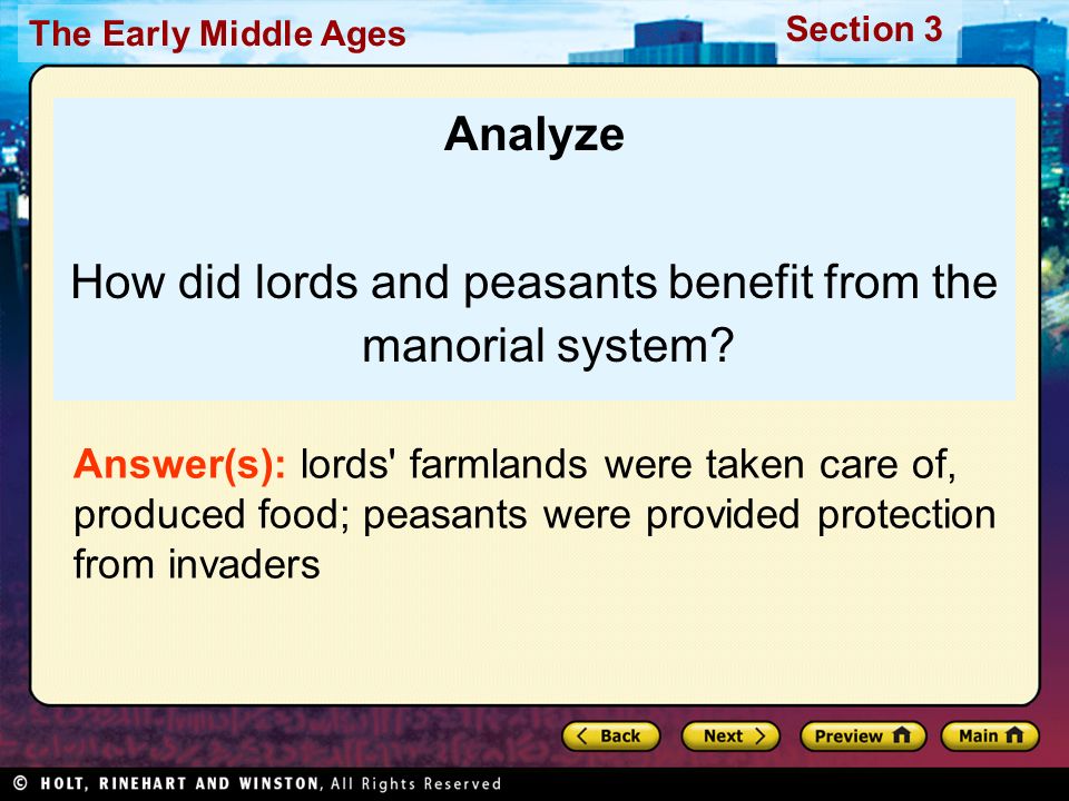 How did lords and peasants benefit from the manorial system