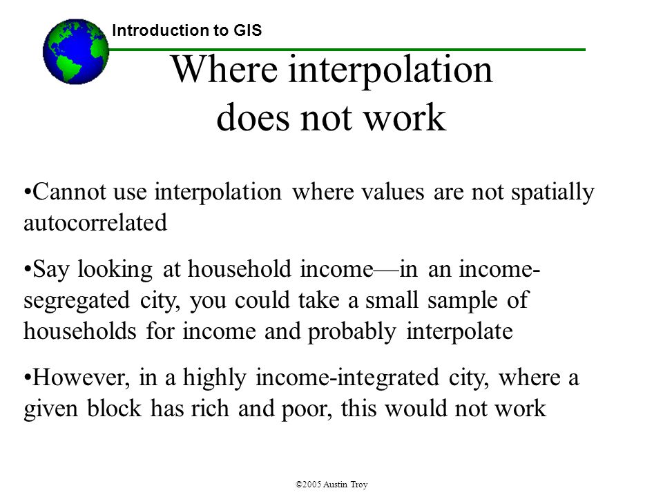 Where interpolation does not work