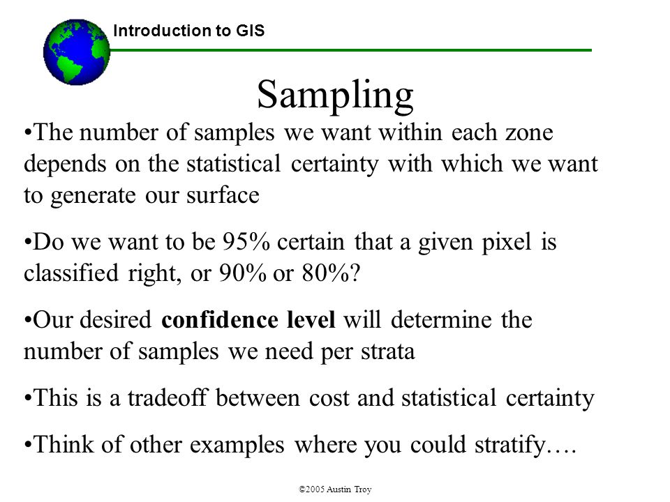 Introduction to GIS Sampling.