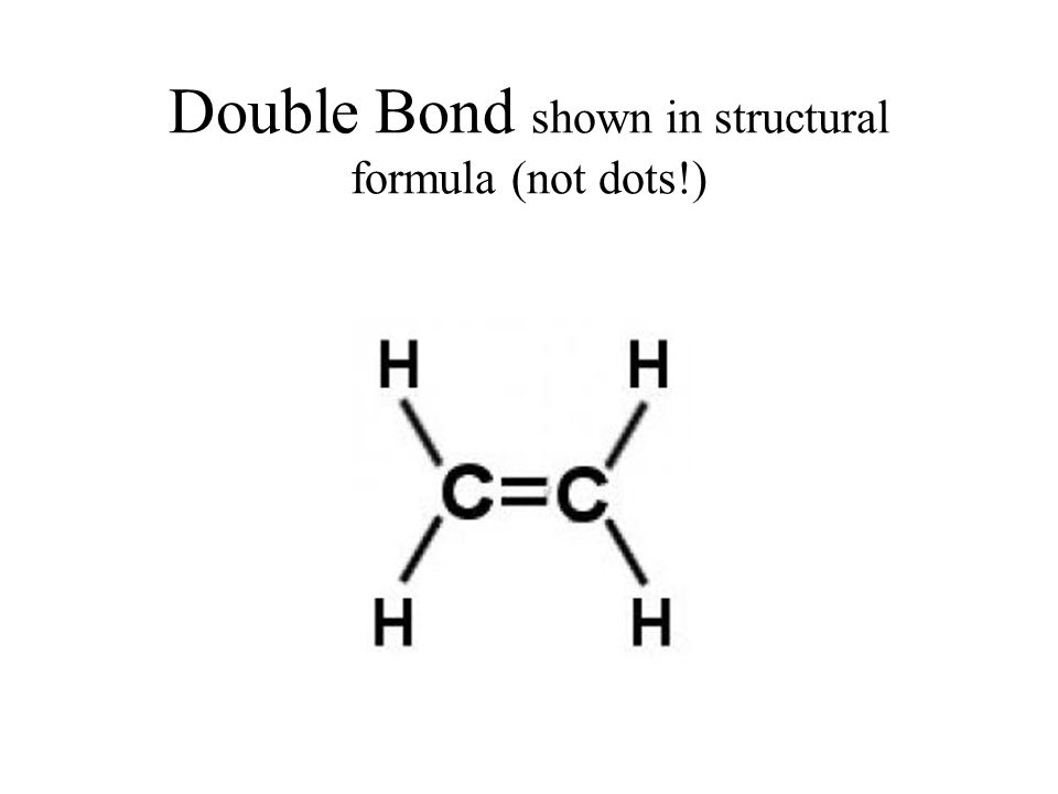 Double Bond shown in structural formula (not dots!)