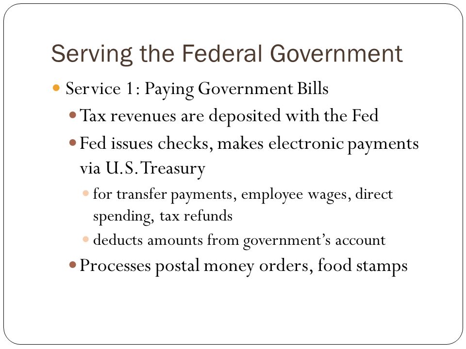 Serving the Federal Government
