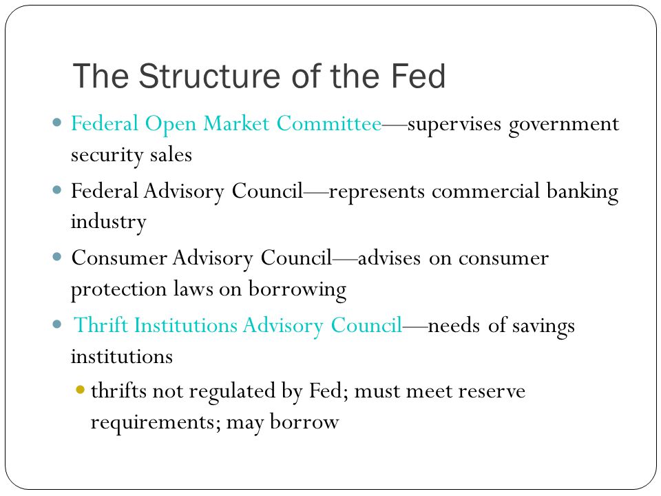 The Structure of the Fed