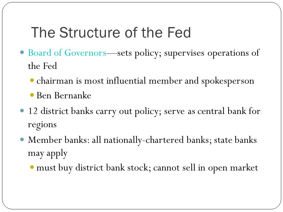 The Structure of the Fed