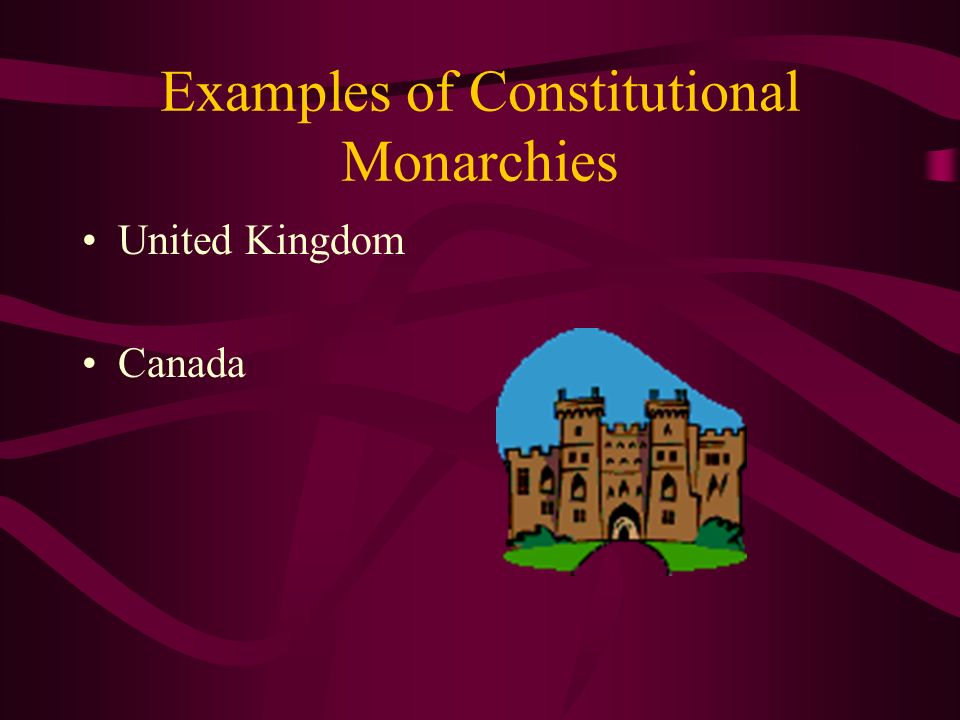 Examples of Constitutional Monarchies