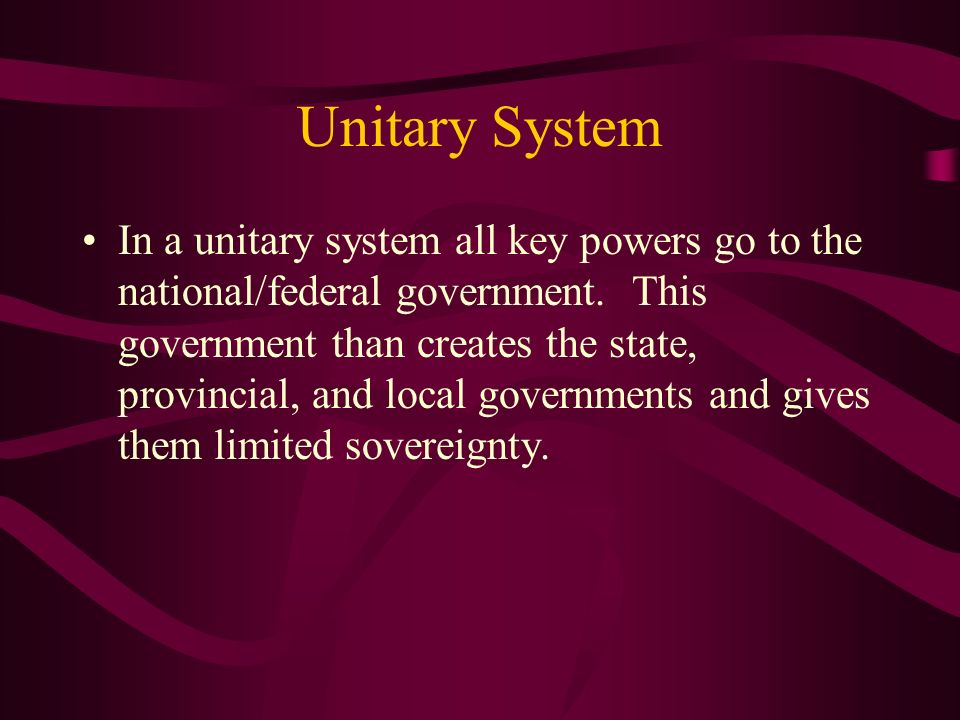 Unitary System