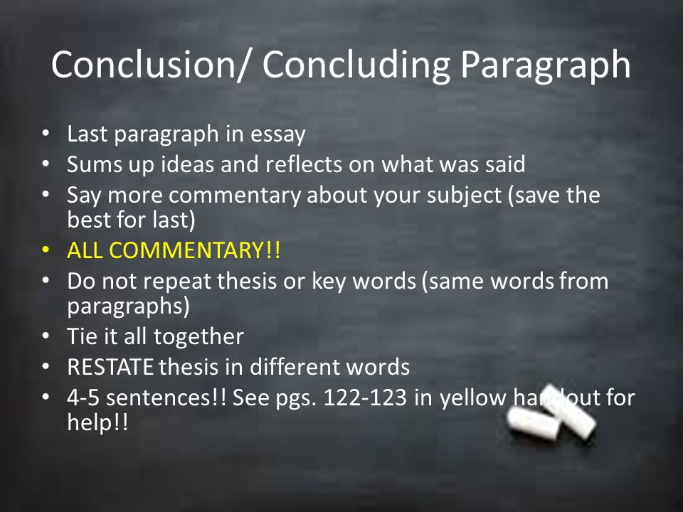 Conclusion/ Concluding Paragraph