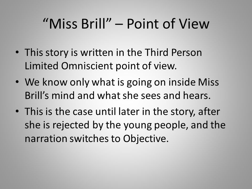miss brill short summary