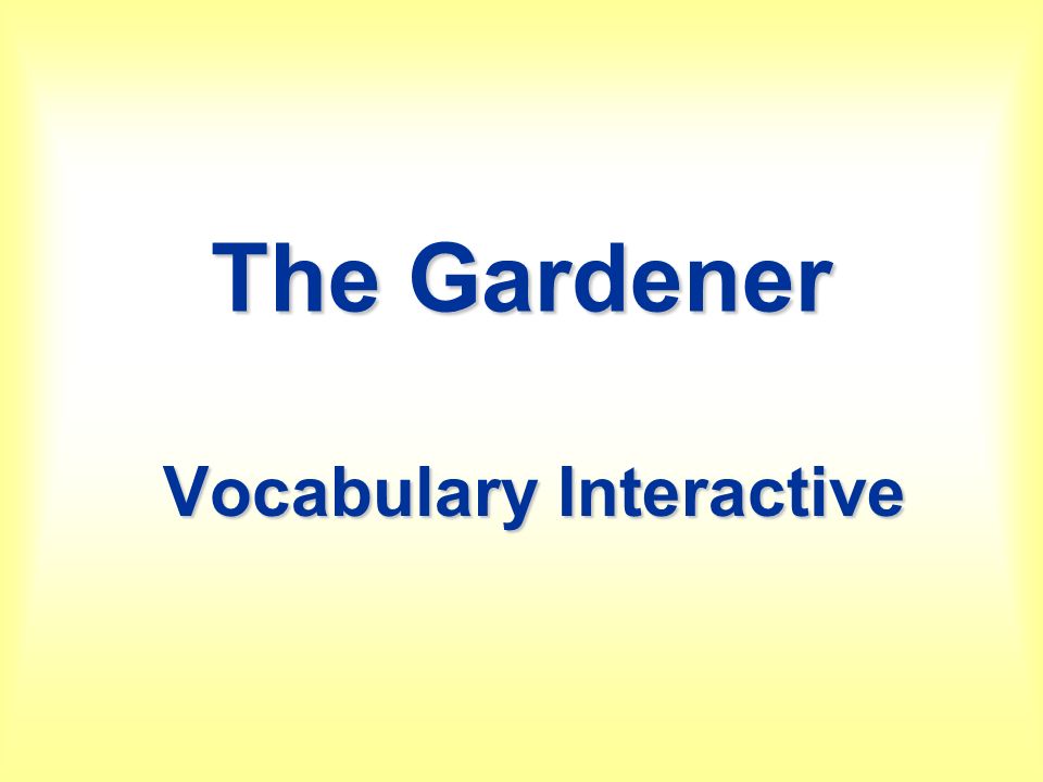 Vocabulary Interactive