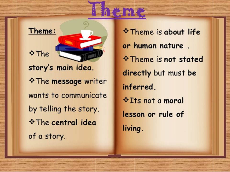 Stories theme. Theme or main idea.
