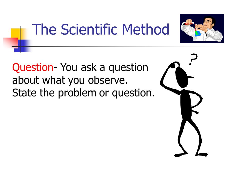 The Scientific Method Question- You ask a question