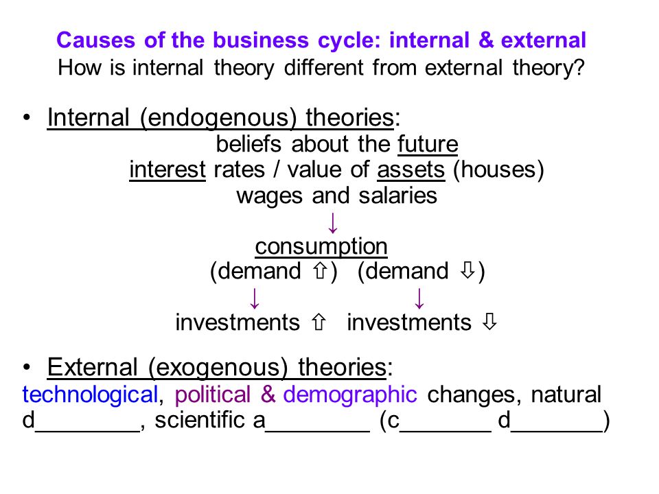 Internal (endogenous) theories: