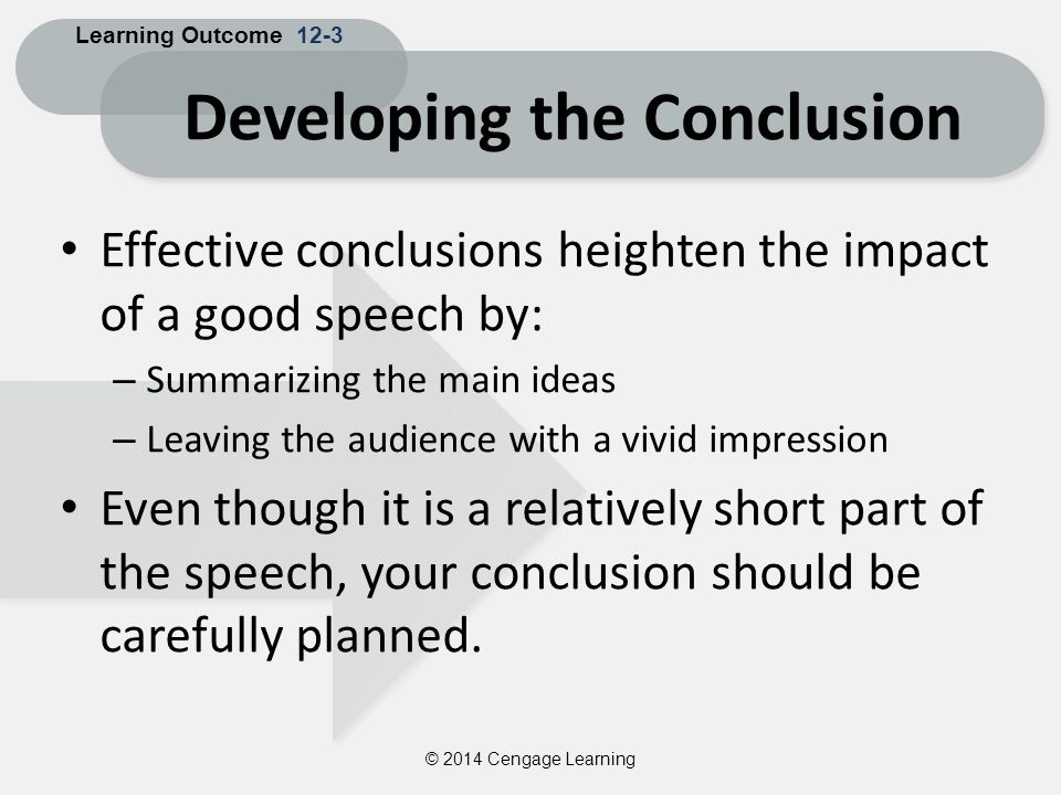 Developing the Conclusion