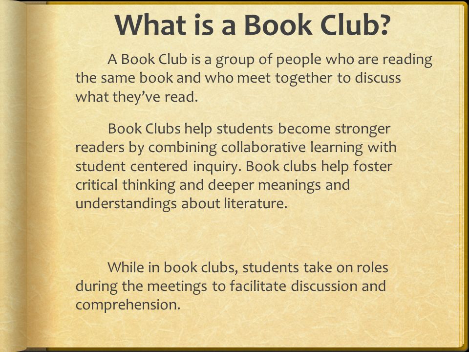 The Why, What, When, How, and How- to of Book Clubs - ppt video online  download