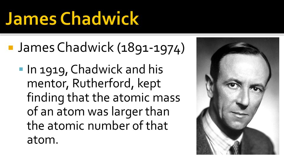 James Chadwick James Chadwick ( )