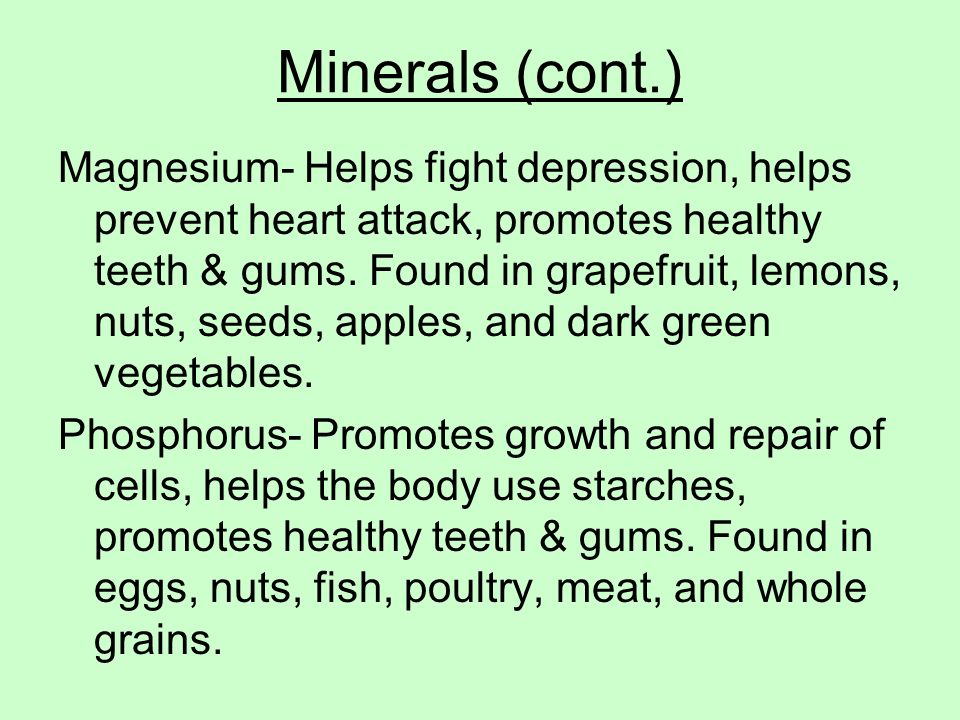 Minerals (cont.)