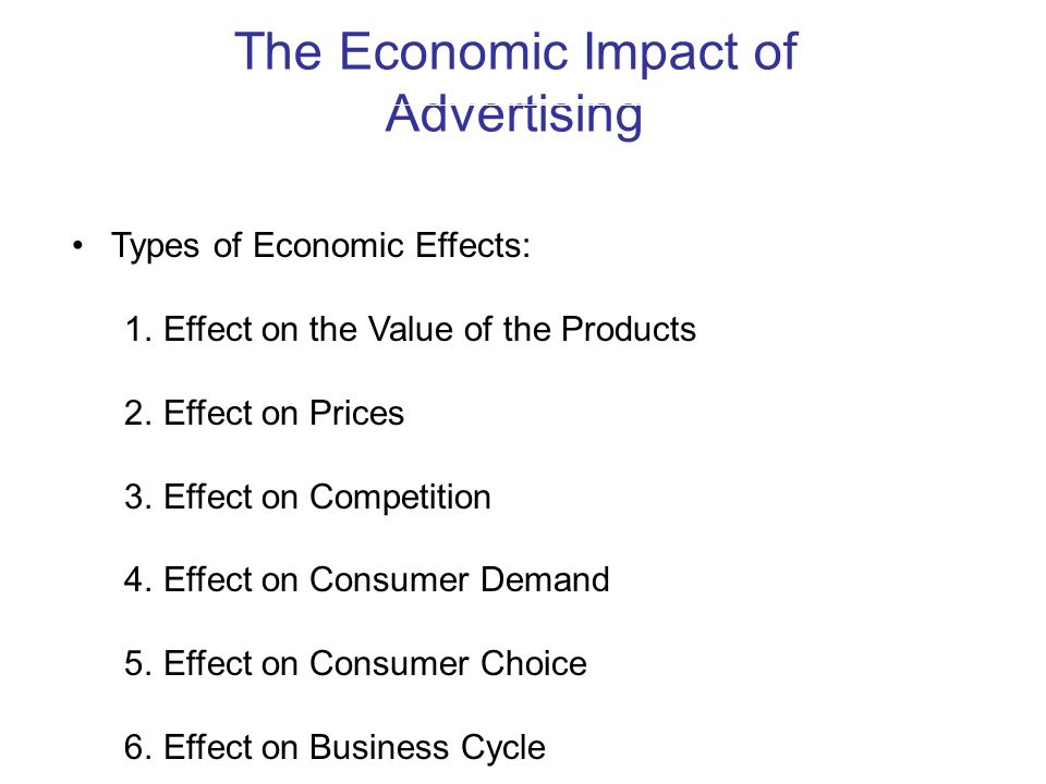 impact of advertising on business