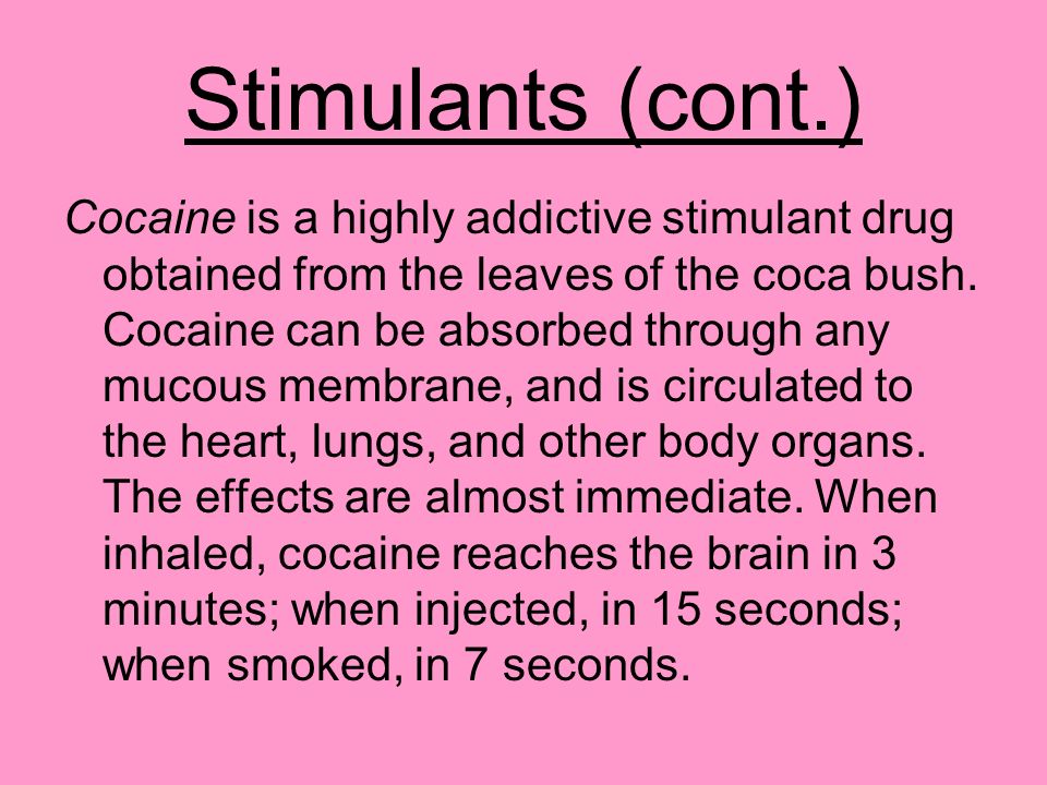Stimulants (cont.)