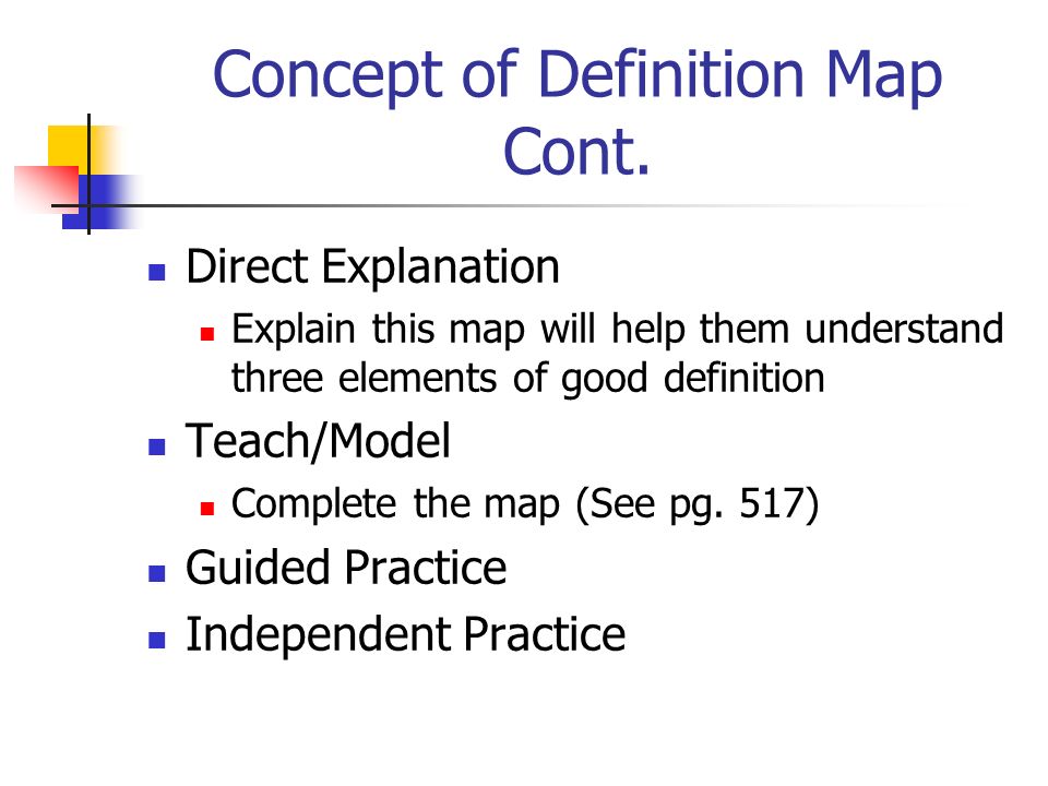 Concept of Definition Map Cont.