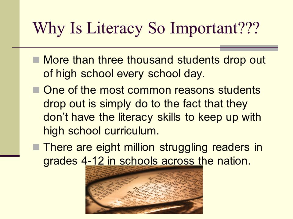 Why Is Literacy So Important