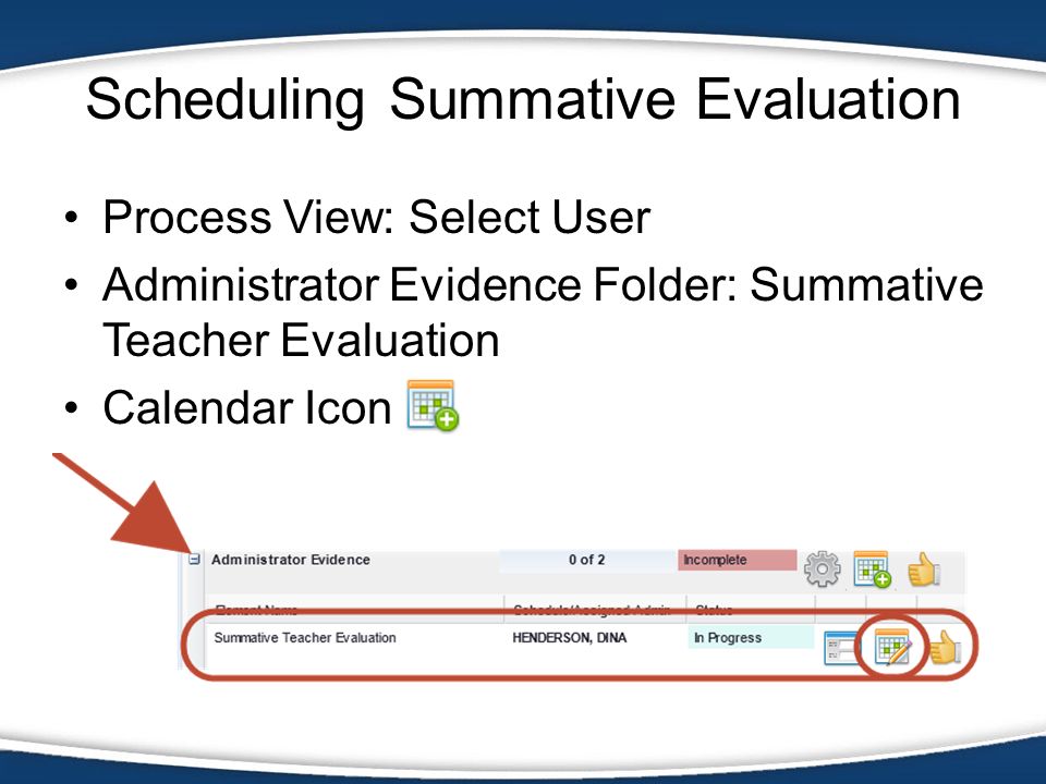 Scheduling Summative Evaluation