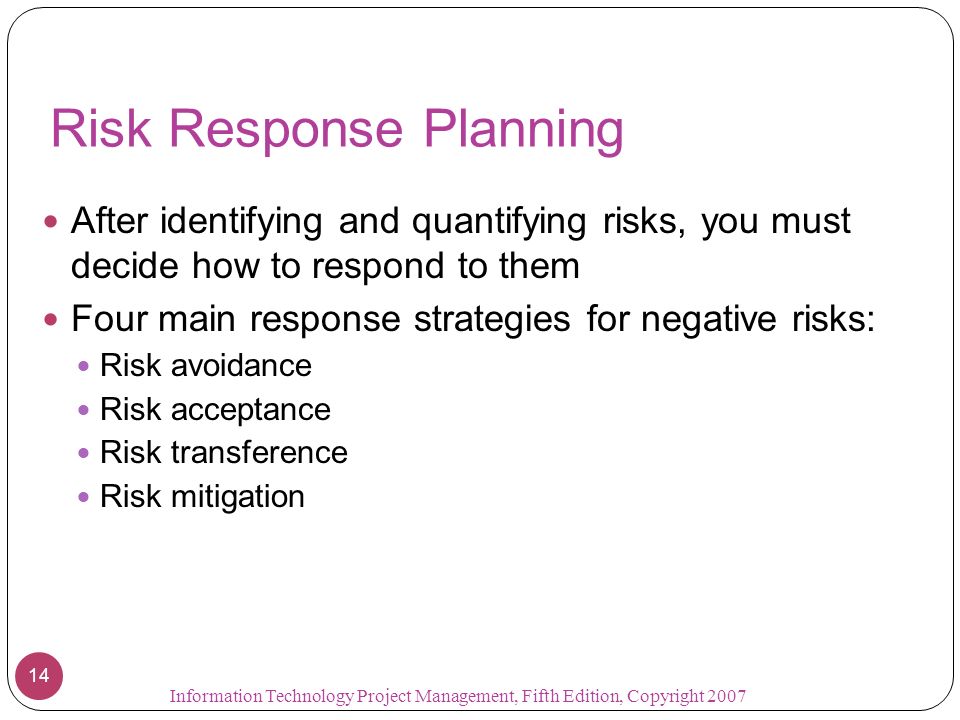 Risk Response Planning