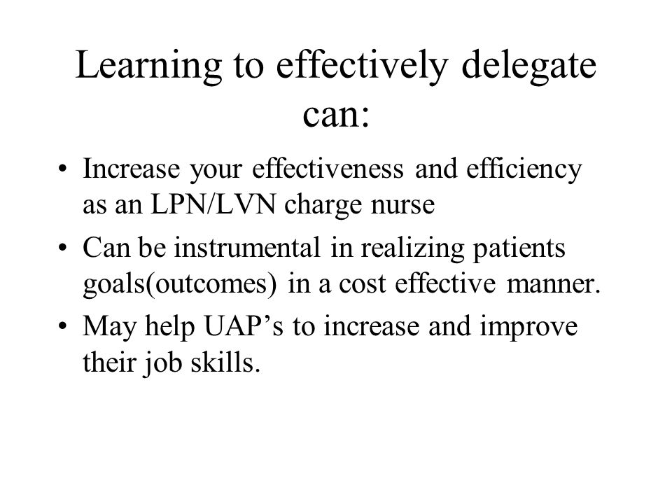 Learning to effectively delegate can: