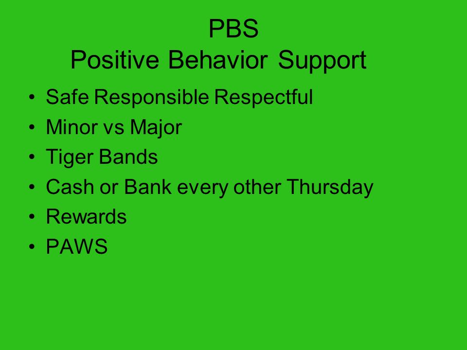 PBS Positive Behavior Support