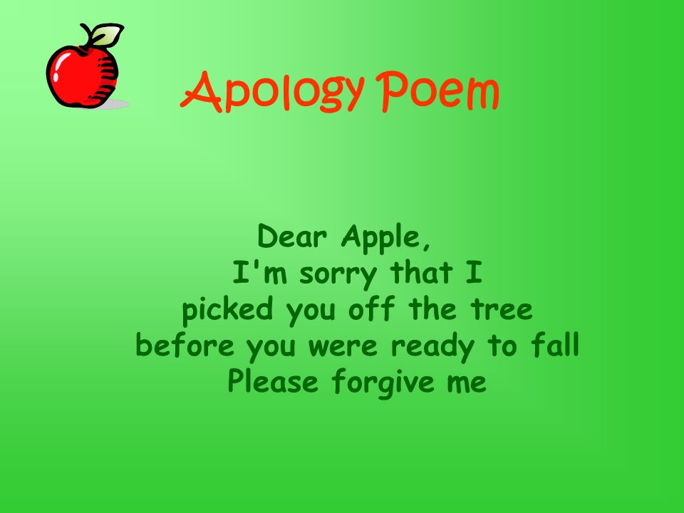 Apology Poem. 
