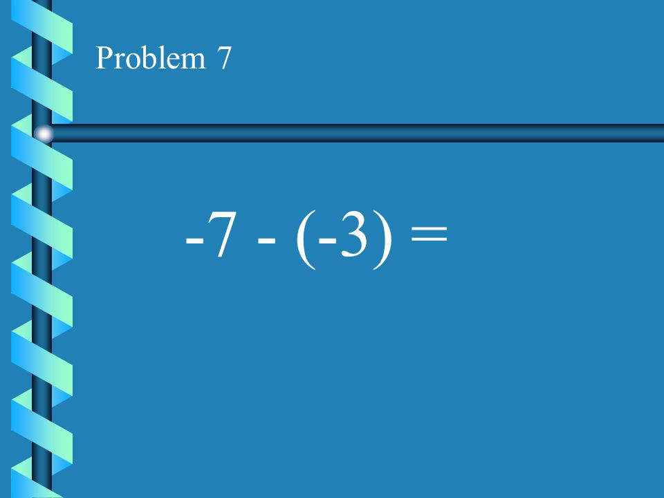 Problem (-3) =