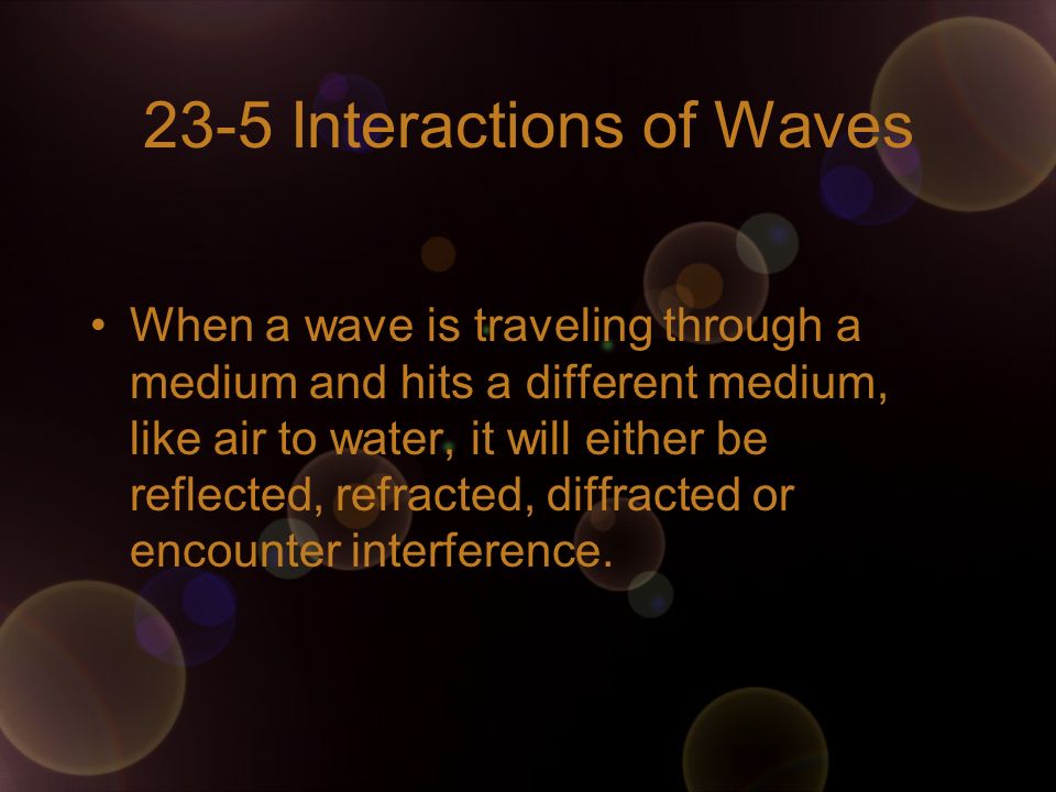 23-5 Interactions of Waves