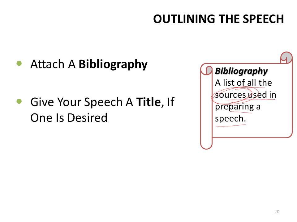 Give Your Speech A Title, If One Is Desired