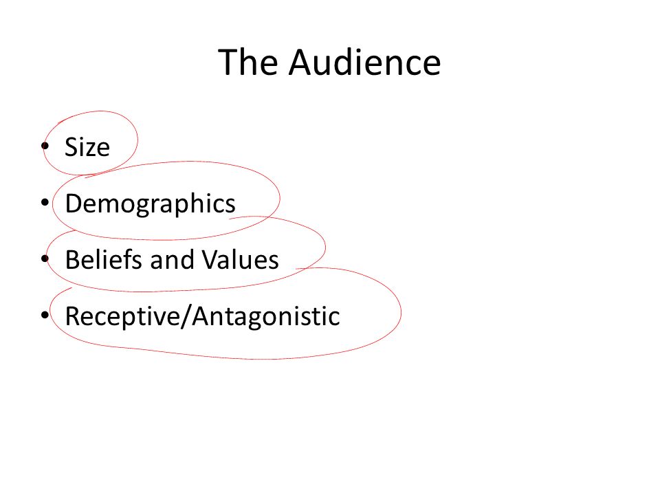 The Audience Size Demographics Beliefs and Values