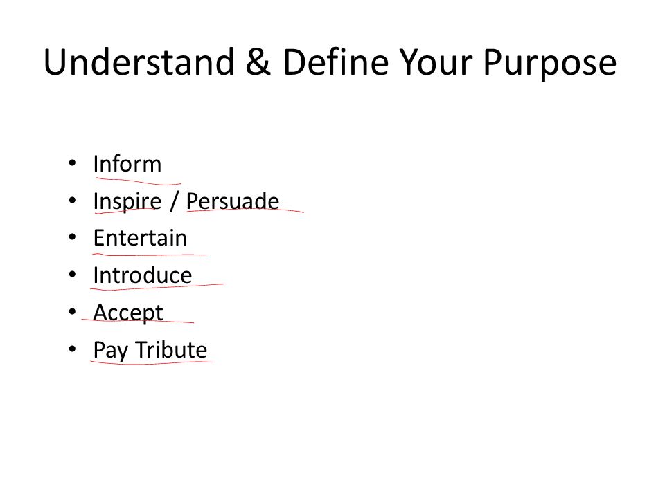 Understand & Define Your Purpose