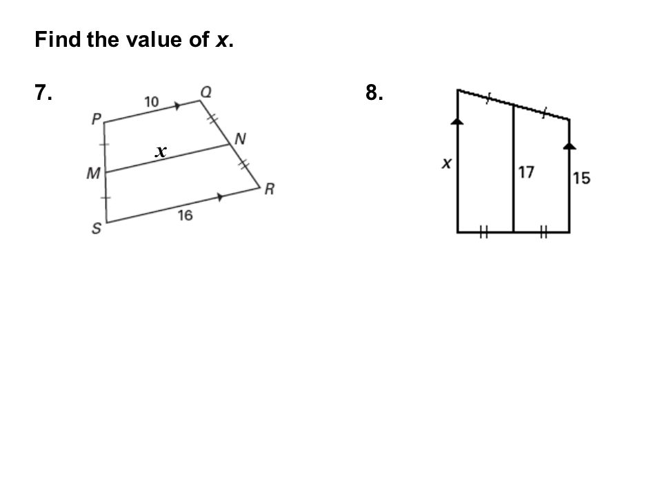 Find the value of x x