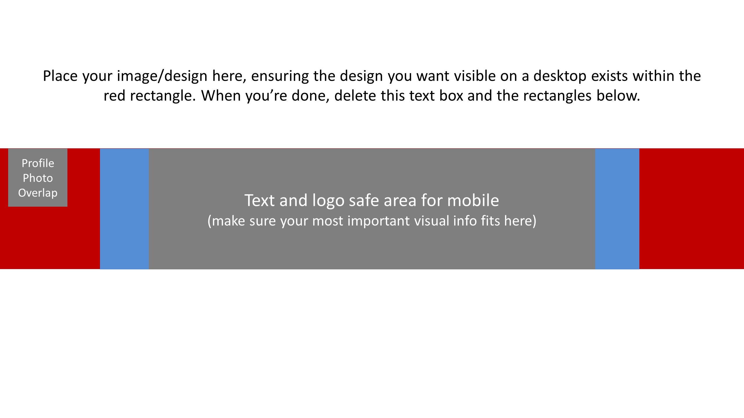 Text and logo safe area for mobile