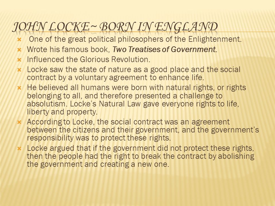 John Locke~ born in England