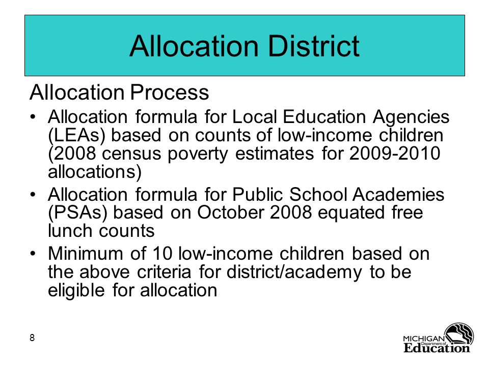 Allocation District Allocation Process