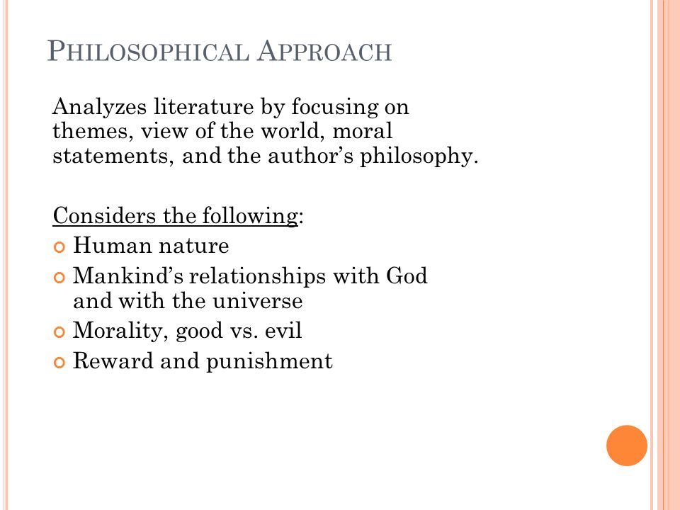 Philosophical Approach