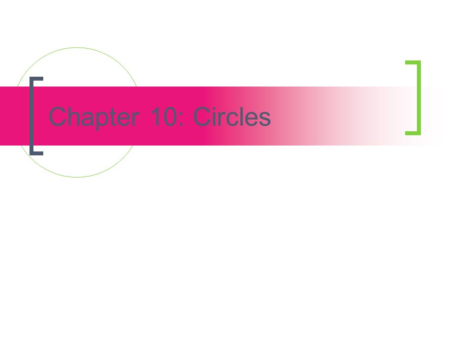 Chapter 10: Circles