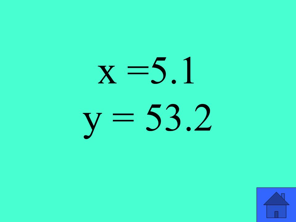x =5.1 y = 53.2