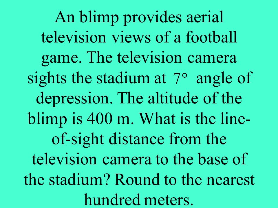 An blimp provides aerial television views of a football game