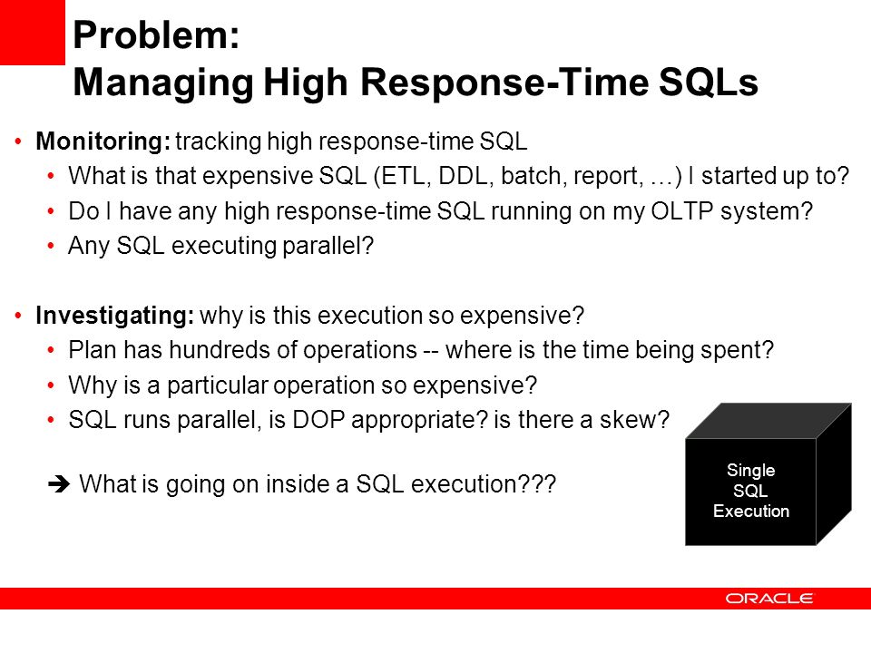 Problem: Managing High Response-Time SQLs