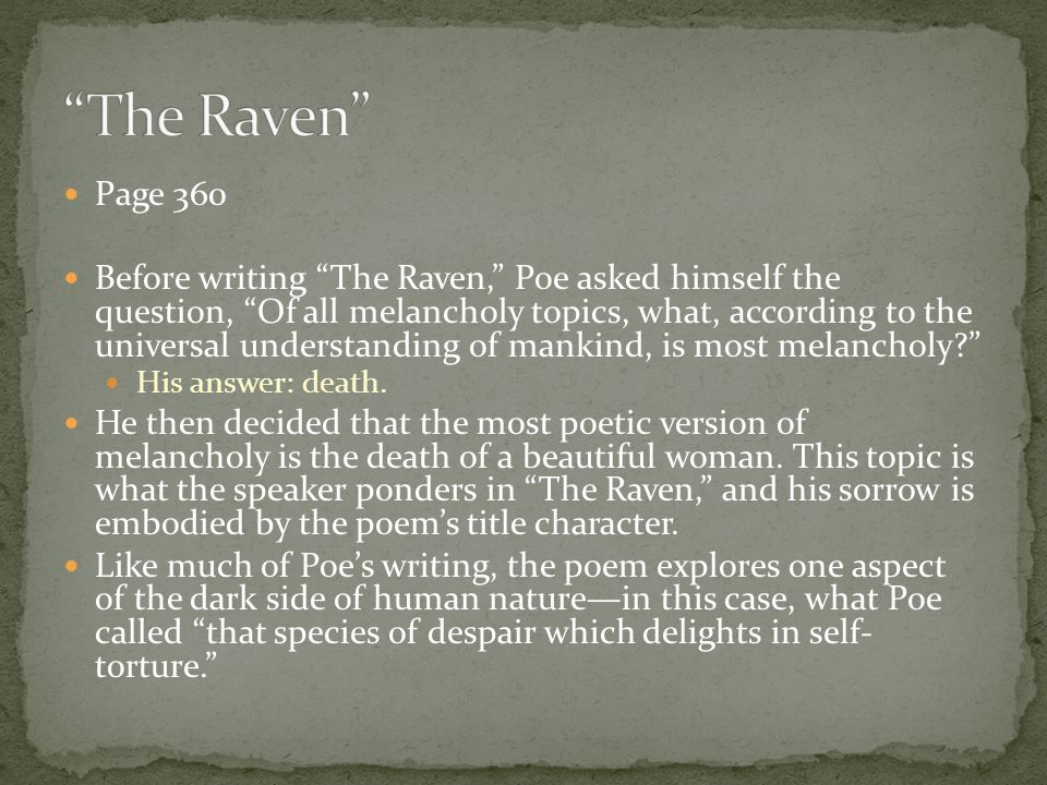 compare and contrast the raven and annabel lee